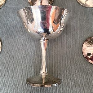 ❌SOLD! Silver Champagne Coupes -  Set of 8!